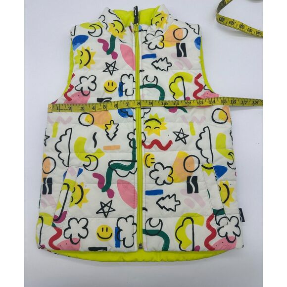 Crayola Puffer Vest Reversible Sz S/M* Zip Up & Pockets Multicolors - Picture 8 of 8